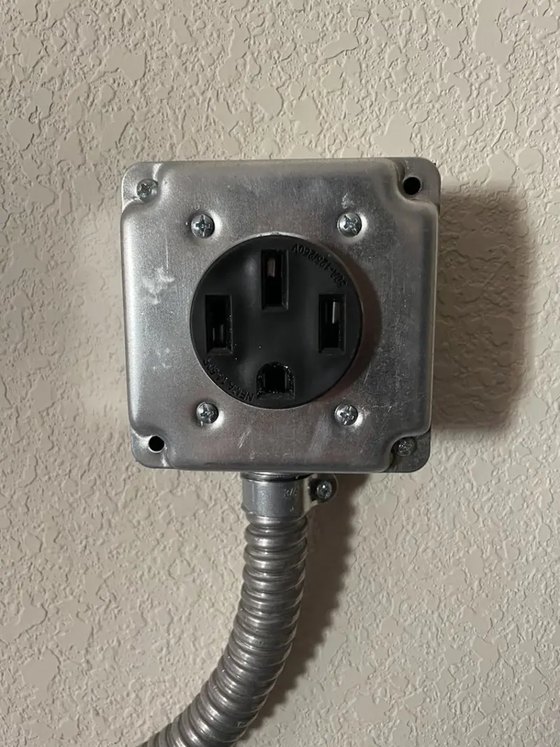 NEMA 14-50 outlet installed for Electrical Panel Upgrade in Mount Joy